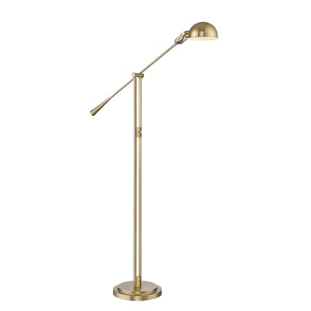 Z-Lite Grammercy Park Floor Lamp, 1-Light, 12.75 In.W x 42.5 In.L x 82.5 In.H, Heritage Brass 741FL-HBR